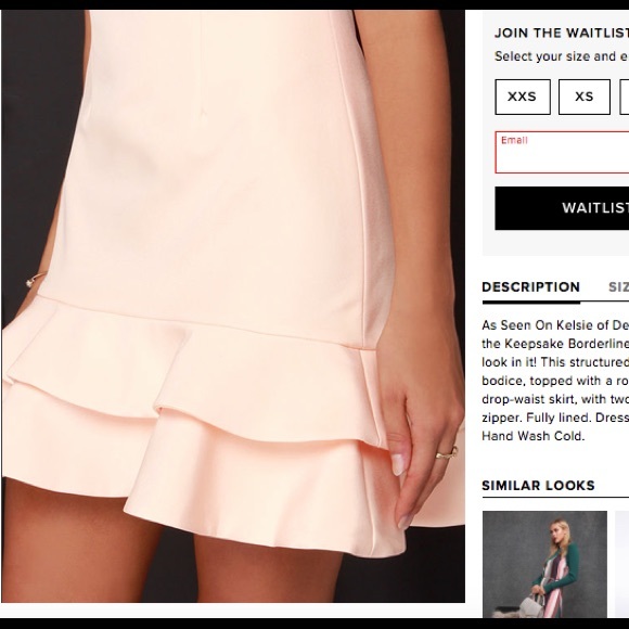 Keepsake - Light Peach Dress - Picture 4 of 5